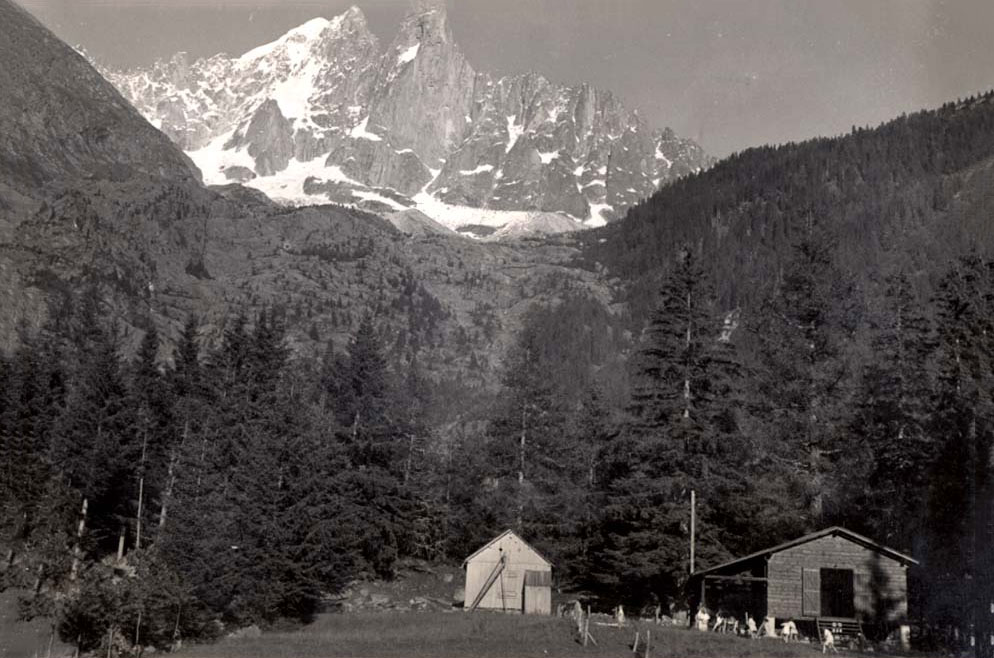 Le chalet de Chamonix où les enfants séjournèrent pendant le camp d'été, 1943-1944. 