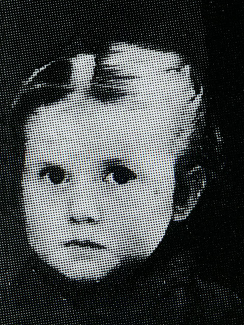 Claudine Halaunbrenner. One of the children at the children's home in Izieu, France. Five-year-old Claudine was murdered at Auschwitz
