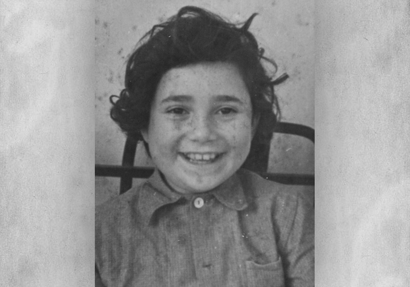 לאה בלום בבית הילדים בזאקופנה, פולין, 1946