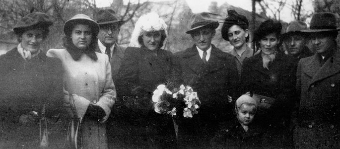 Bratislava after the war: Mr. and Mrs. Angel on their wedding day