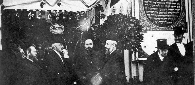 1913, Emperor Franz Jozef visiting the Jewish community in Bratislava (Pressburg)