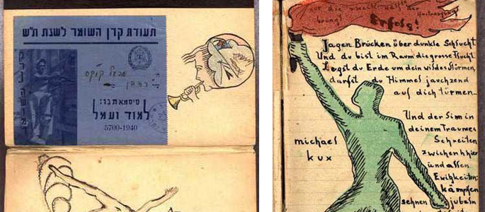 Pages from an instructional booklet for members of the Hashomer Hatzair youth movement in Bratislava, owned by Michael Kux
