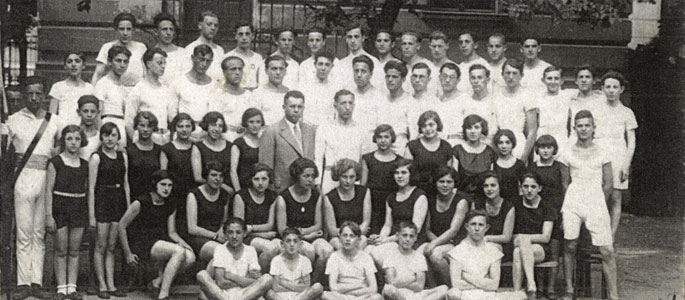 Members of the Maccabi Hatzair youth movement, 16 July 1928