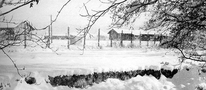 The Nováky forced labor camp, Slovakia. A view from outside