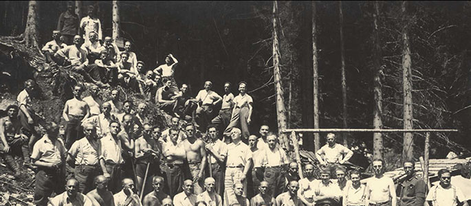 Vrútky, Slovakia. Jews in forced labor companies of the Sixth Slovak Brigade
