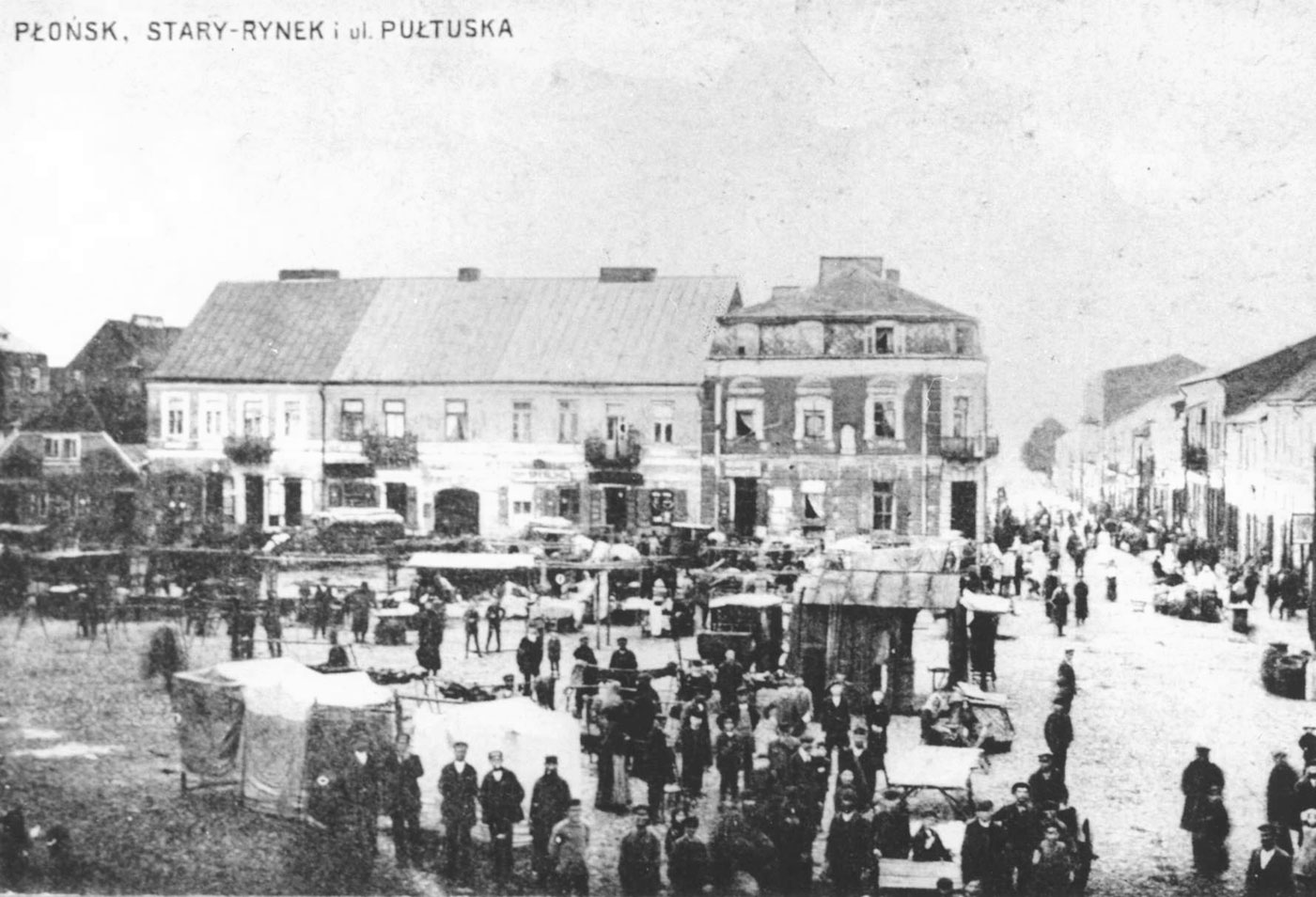 Plonsk, the old market square on Pułtuska Street