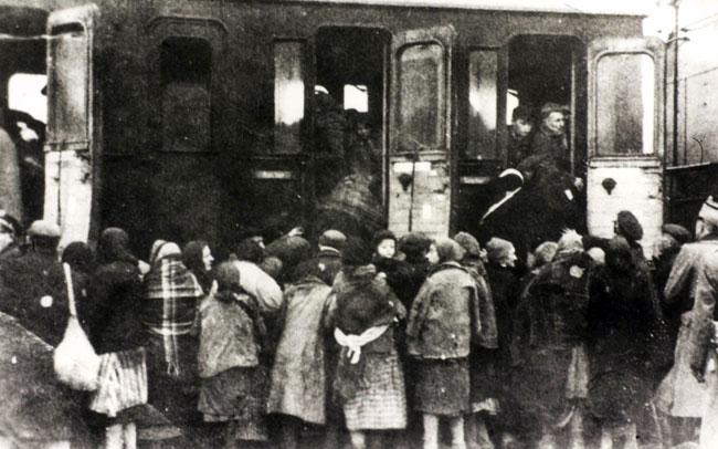 Deportation of Jews from Plonsk to Auschwitz, end of October 1942