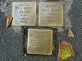 Stolpersteins bearing the names of the Fulder family in Würzburg.