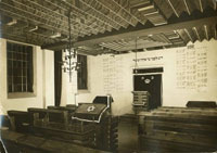 Würzburg, the interior of the synagogue in the Teachers Seminary, Prewar.