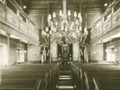 Würzburg, interior of the Great Synagogue at 26 Kettengasse, before its renovation. Prewar.  