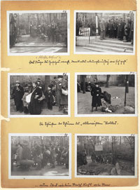 Würzburg, 25 April 1942. Jews concentrated in Platz’schen-Garten, awaiting deportation to the Lublin district. From the deportation album of the Jews of Mainfranken (part of Lower Franconia).