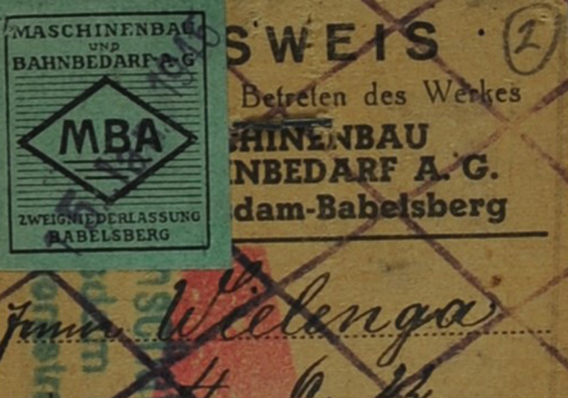 ID card in the name of J. Wielenga, Ernst-Menahem Rozen's false identity
