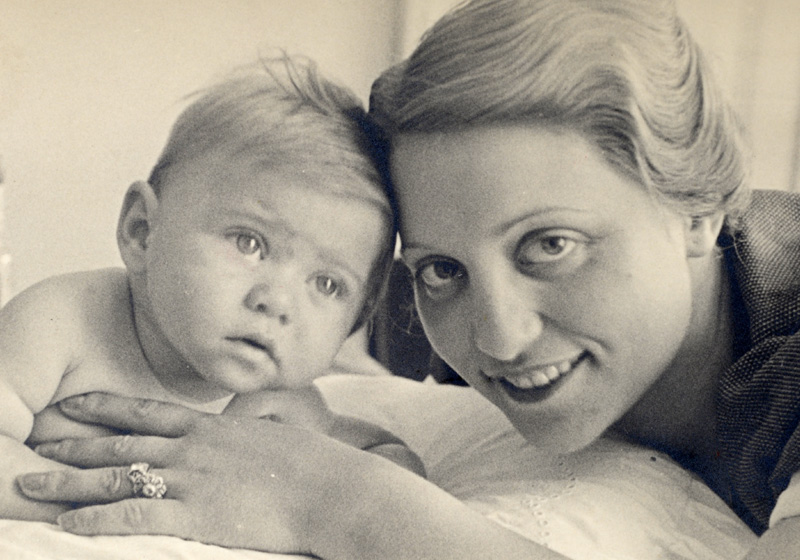 Zuzia Fischhab and her son Jerzy.  Krakow, 1936-7