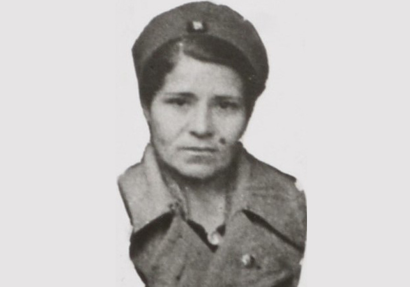 Ida Krayz née Kucensztejn (later Pinkert) in uniform.  Kresnik, 1942