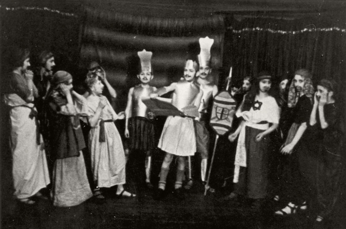 Berlin, Germany, 1935, Children of the Ryke Street School in a Hanukkah play
