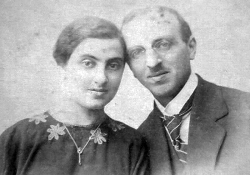 Josef and Berta Eschwege shortly after their wedding.  Germany, 1920
