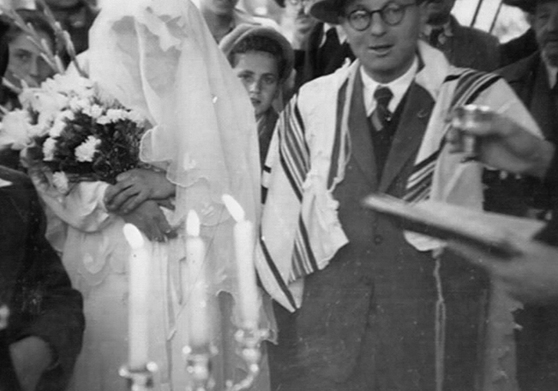 חתונתם של אלחנן גוטמן וחנה אשווגה, ירושלים,  1948