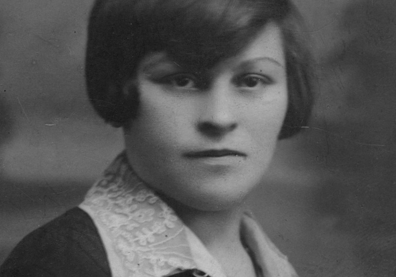 Hinda Haas (later Scharf) before she was married.  Bălăceana, Romania, 1929