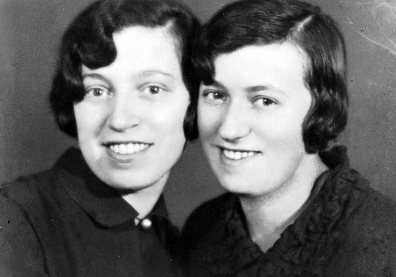 Sisters Luba (right) and Sima Pilschik. Zilupe, Latvia, 1930