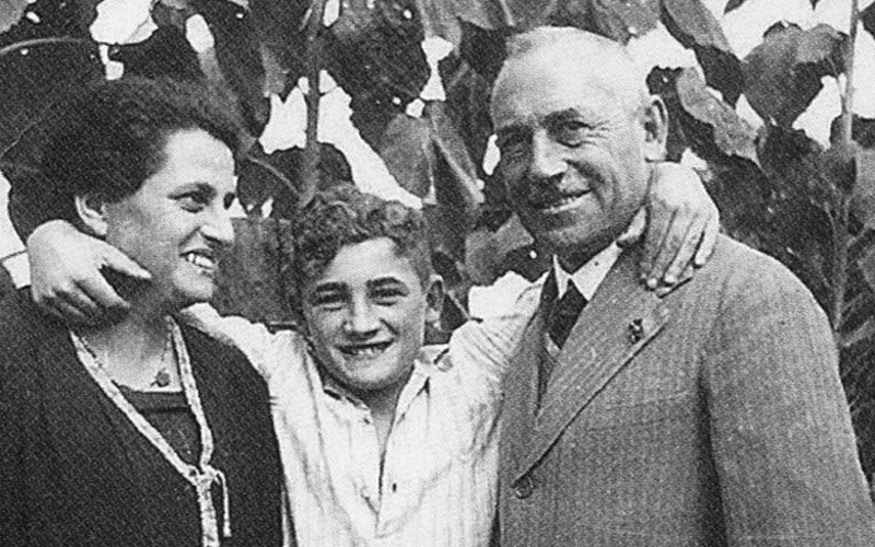 איגן ואנה מיינינגר עם בנם פרנץ, גטינגן, גרמניה, שנות העשרים