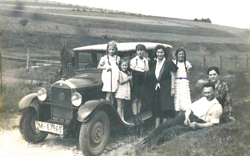 La familia Joschkowitz en un viaje, Alemania (años 30)