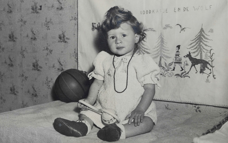 One-year-old Betty Rosenbaum. Amsterdam, August 1942