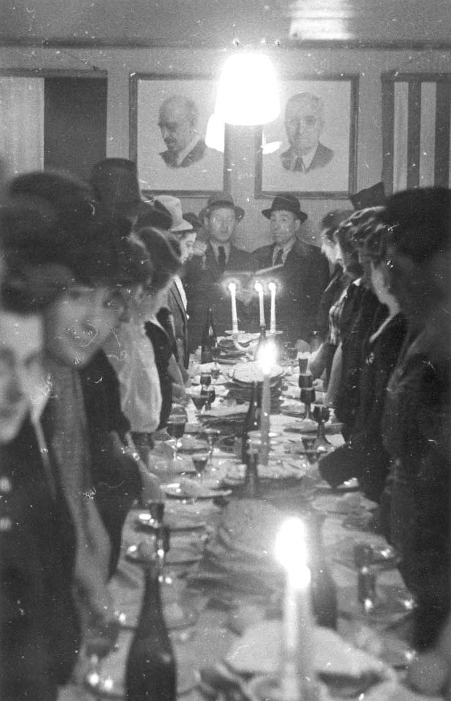 A Passover Seder at the Selb DP camp, Germany, 09/04/1946