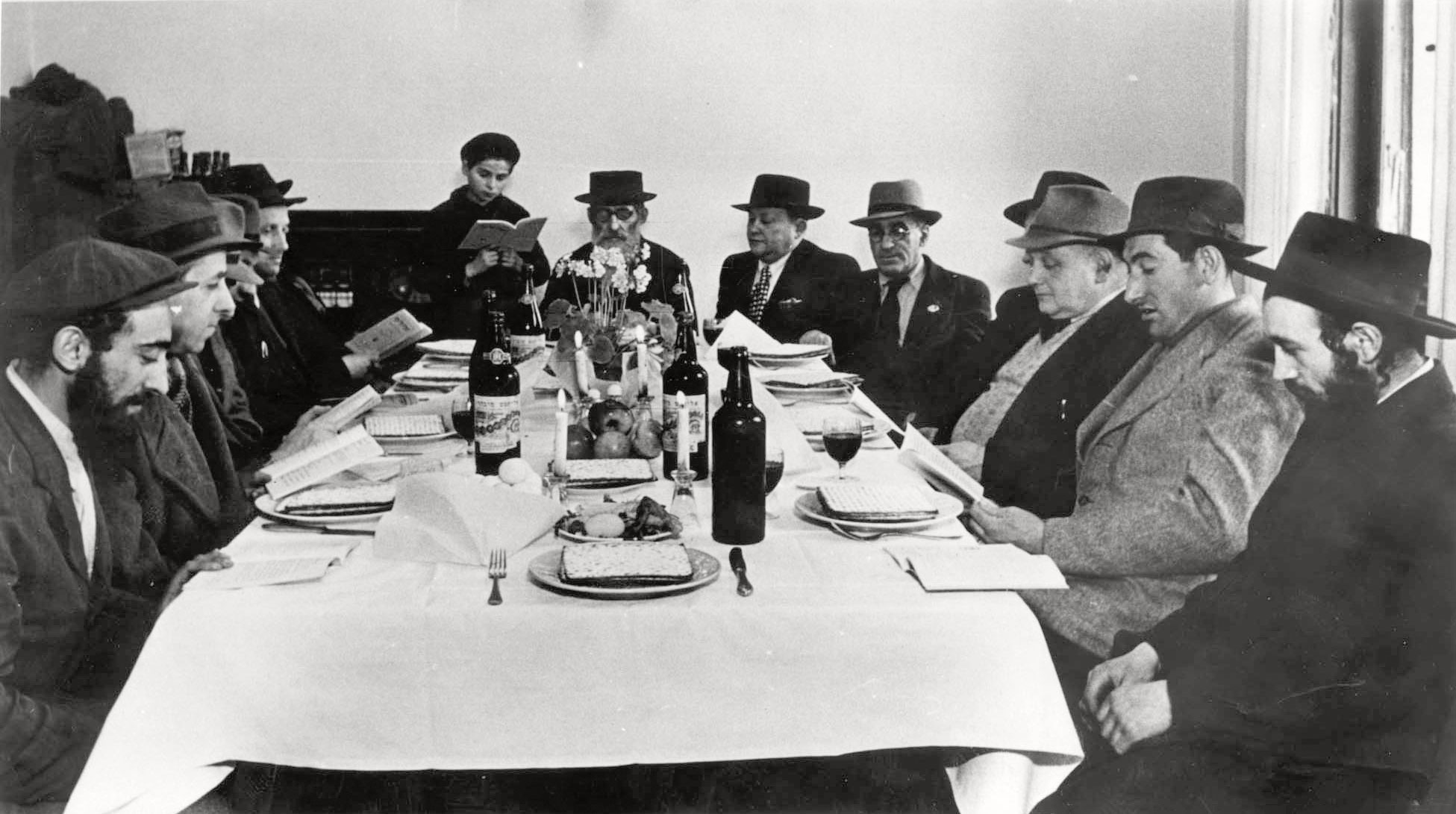 A Passover Seder in a DP camp, Munich, Germany, April 1949
