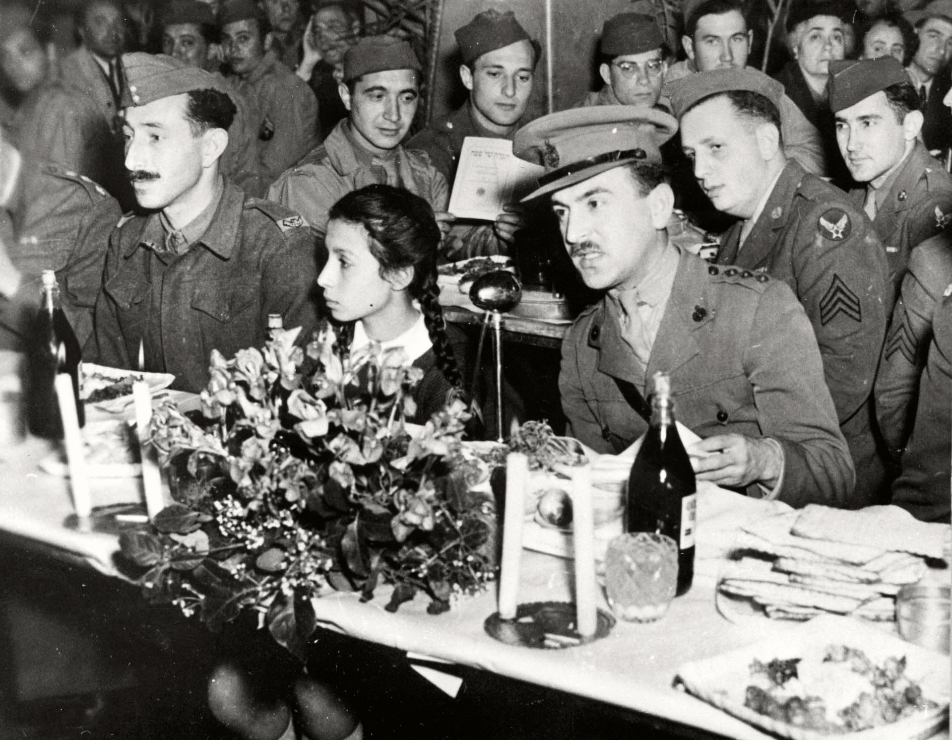 A Passover Seder for Jewish Allied soldiers