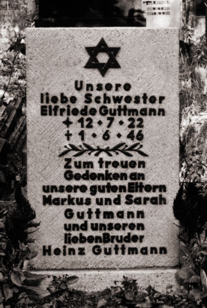 The grave of Elfriede Guttmann