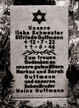 Das Grab von Elfriede Guttmann