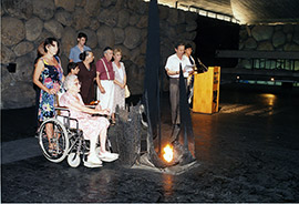 Zeremonie zu Ehren von Sofia Kritikou. Yad Vashem, 18. Juli 1999