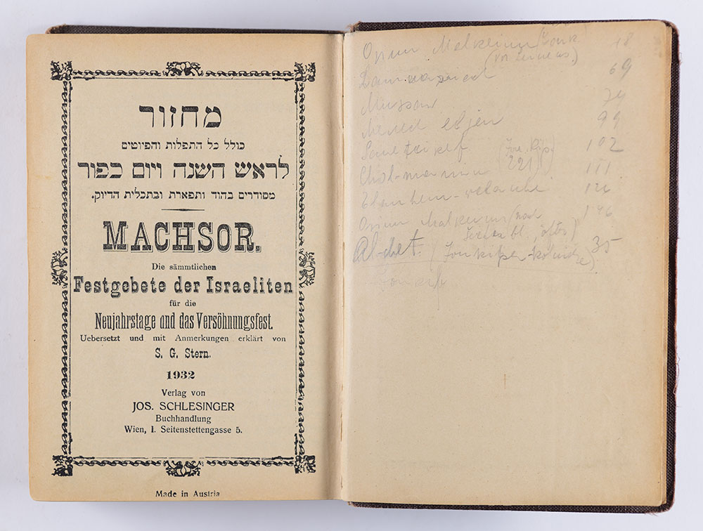 Mahzor de Roch Hachana et de Yom Kippour et livre de Selichot (prières pénitentielles)