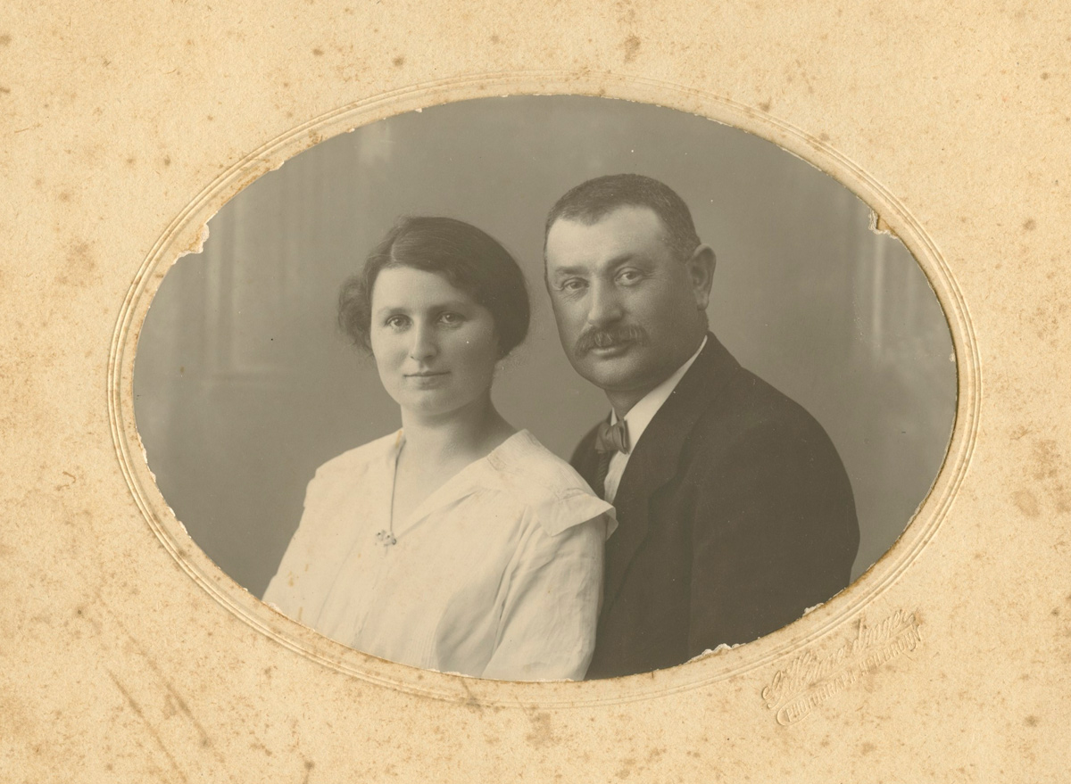 Jenny und Leopold Henle an ihrem Hochzeitstag, circa 1919, Deutschland

