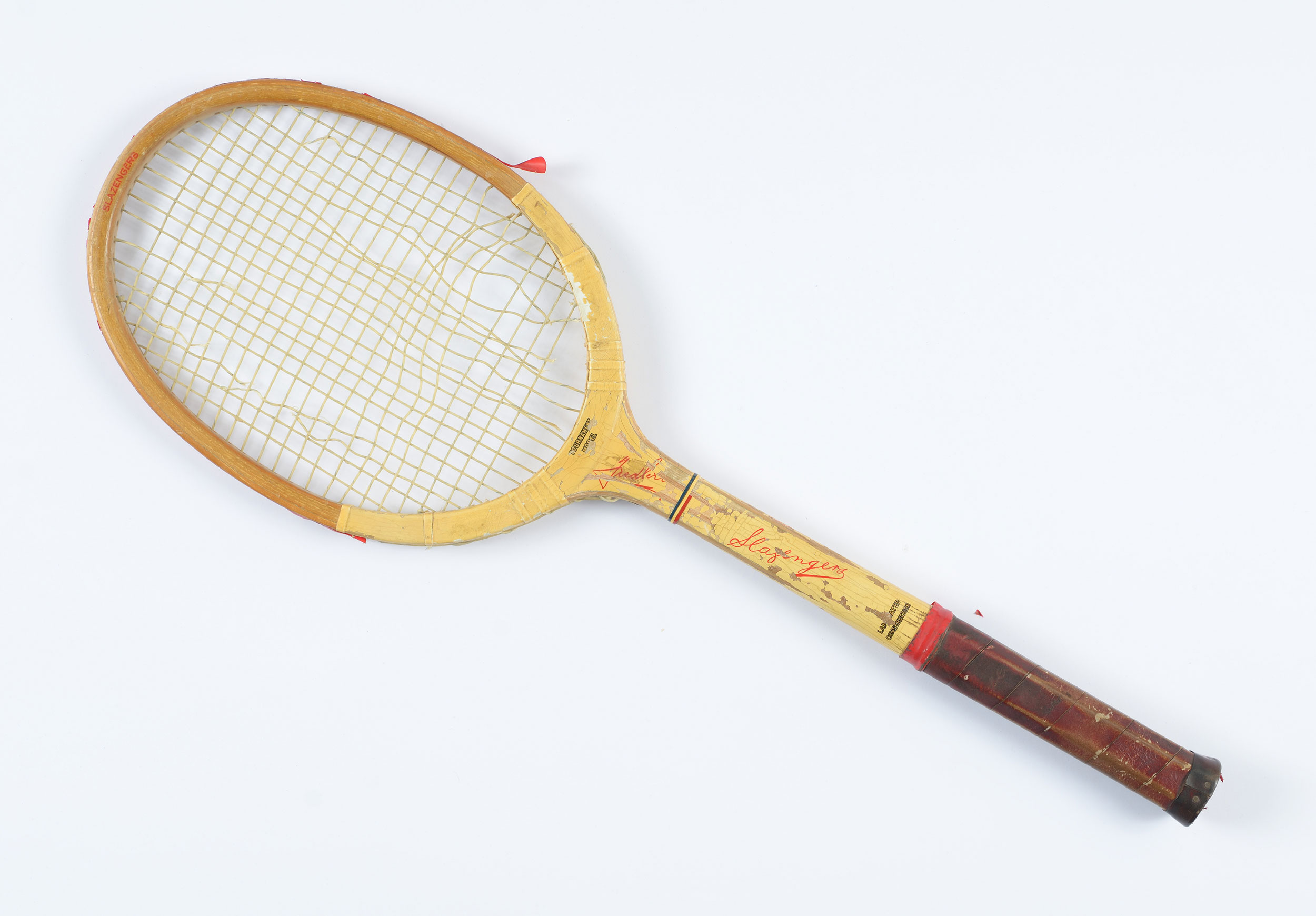 The tennis racquet belonged to Dr. Shimon Schmorak and his wife Sofia