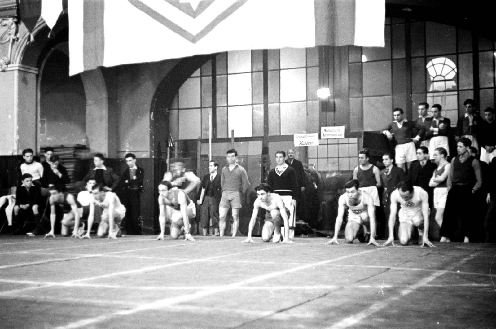 Berlin, Germany. Race that took place as part of the Maccabi sport association events in Germany, November-December 1936