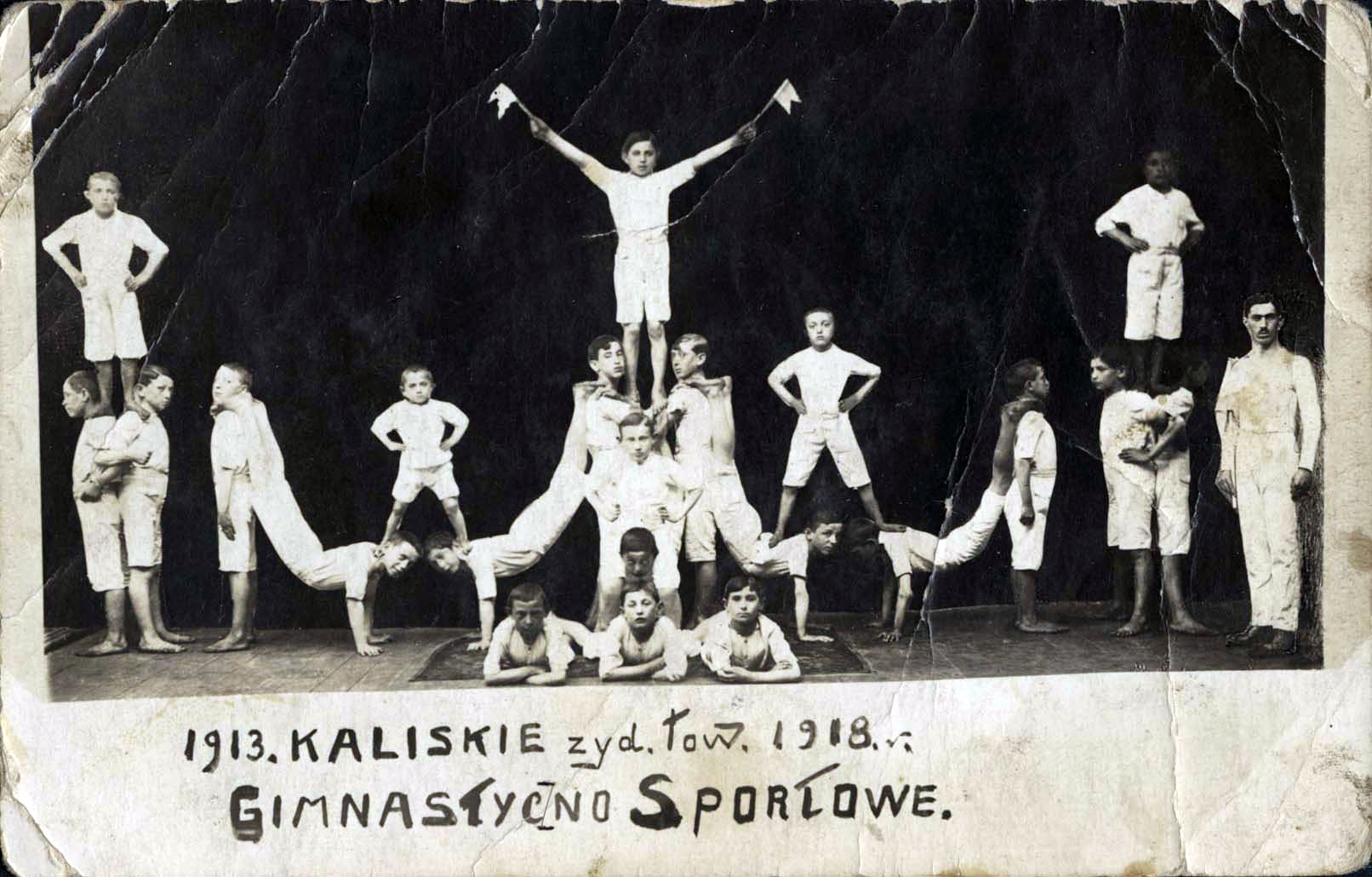 Gymnastikunterricht im jüdischen Sportverein in Kalisz, Polen, 1918