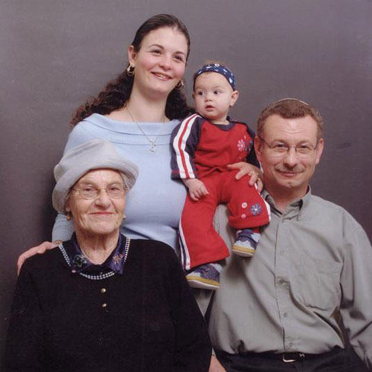 Four generations - Sophie, her firstborn son Joop, her first granddaughter Oriyah and her second great-grandchild Ma’ayan