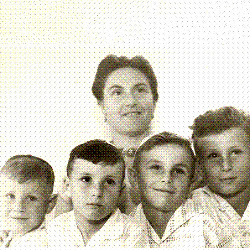 Sophie with her four sons