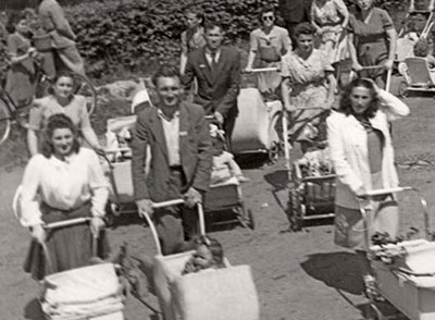 Babies brought to a Zionist demonstration in the DP camp – Landsberg, Germany, May 1948