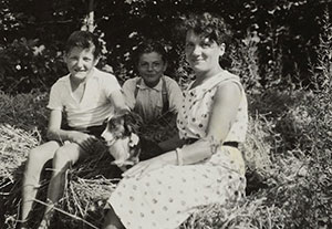 Pierre (left) with his mother (right) and a friend, mid-1930s