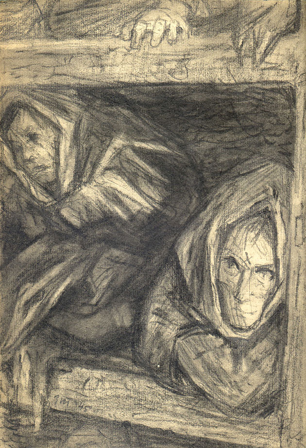 Zinovii Tolkatchev. "Prisoners' Bunks, 1945"