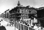 The entrance gate to the Warsaw Ghetto, and part of its surrounding wall, July 1942
