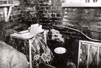 A bunker used by Jews for hiding during the Warsaw Ghetto uprising, April-May 1943