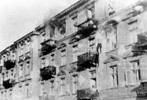 A Jew leaps from a burning building, during the suppression of the Warsaw Ghetto uprising