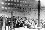 Jews concentrated at the Umschlagplatz prior to deportation, 1943