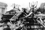 The ruins of the Great Synagogue on Tłomackie Street in Warsaw, 16 May 1943