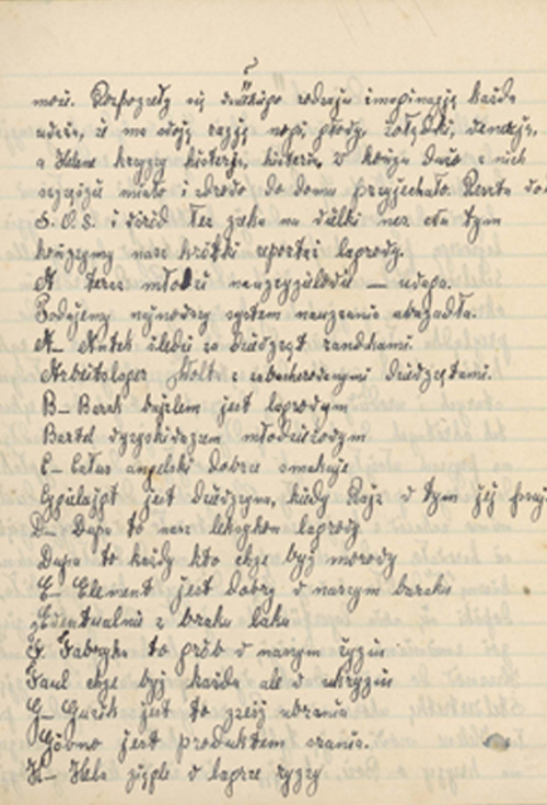 Pages from Regina's diary