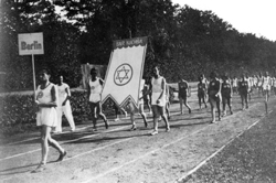 Entrenamiento del equipo de gimnasia, Bar Kojba, Alemania, 1932.
Archivo fotográfico de Yad Vashem