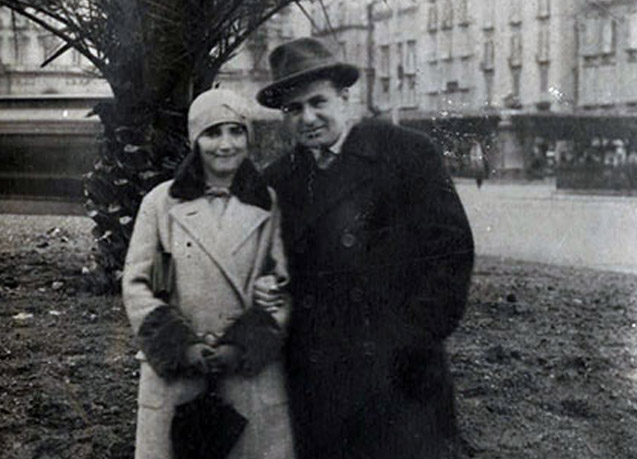 Pavel y Grete Bader durante unas vacaciones en Italia, 1928